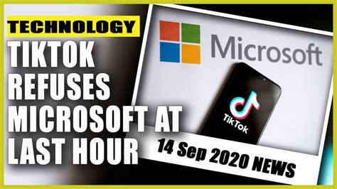 Tiktok Rejects Microsoft Bid At Eleventh Hour Youtube