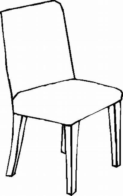 Chair Coloring Colouring Clipart Pages Furniture 05kb
