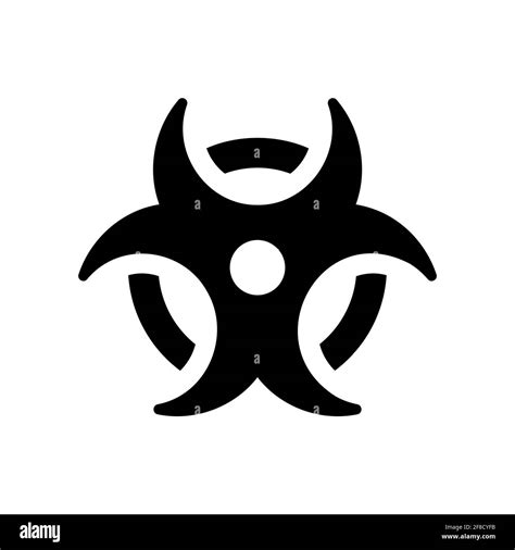 Bio Hazard Vector Icon Biohazard Symbol Isolated Vector Illustration