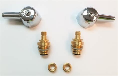 Chrome Plated Two Handle Repair Kit For Central Brass Lavatory Faucets