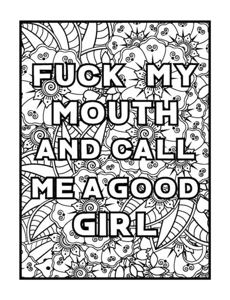 41 Naughty And Funny Cursing Coloring Pages For Adults Etsy