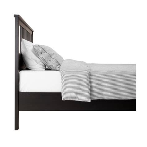 Ikea Hemnes Black Brown Queen Bed Frame Aptdeco