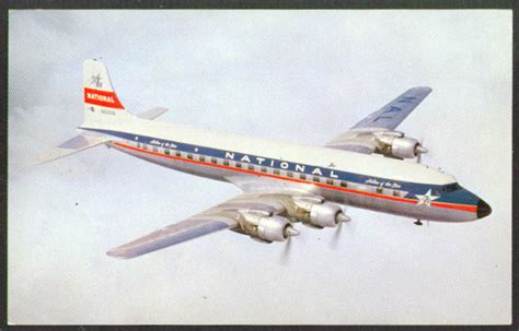 National Airlines Douglas Dc 7b Postcard 1950s Ebay