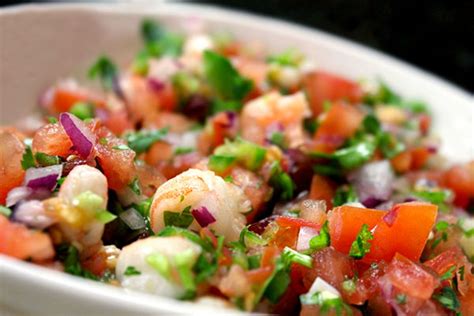 To make this recipe with raw fish instead of shrimp, you will need to cover the fish in the citrus juice, cover and refrigerate for at least 4 hours (or until the fish no longer looks raw when broken apart). Shrimp Ceviche - Get the recipe at ninacucina.com