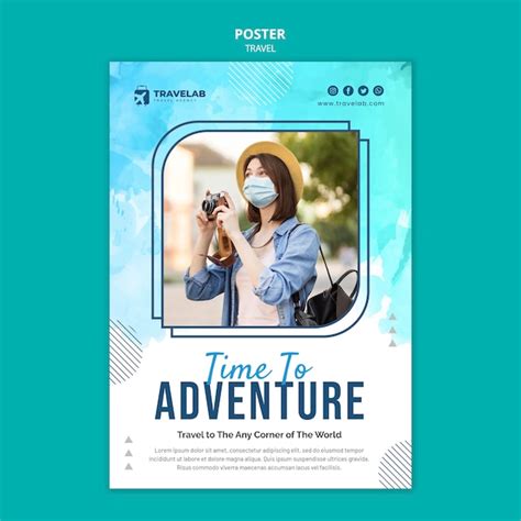 Premium Psd Time To Travel Poster Template