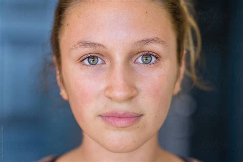 Portrait Of Natural Face Teenager By Stocksy Contributor Gillian