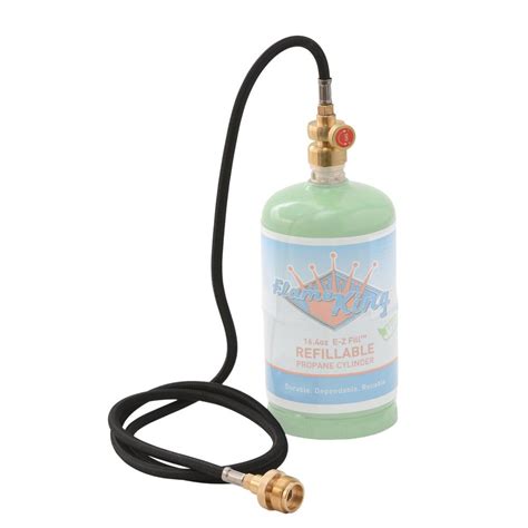 Overflow protection device (opd) valve; Flame King Flexible 5 ft. Extension Hose For 1 lb. Propane ...