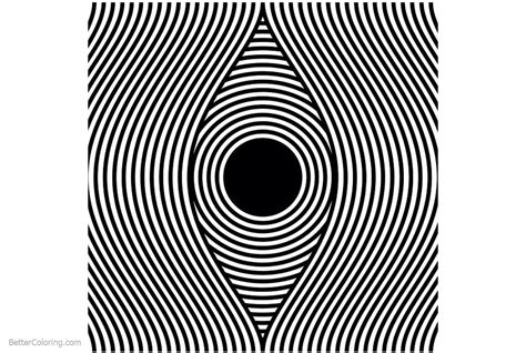 Optical Illusion Coloring Pages Op Art Designs Free Printable