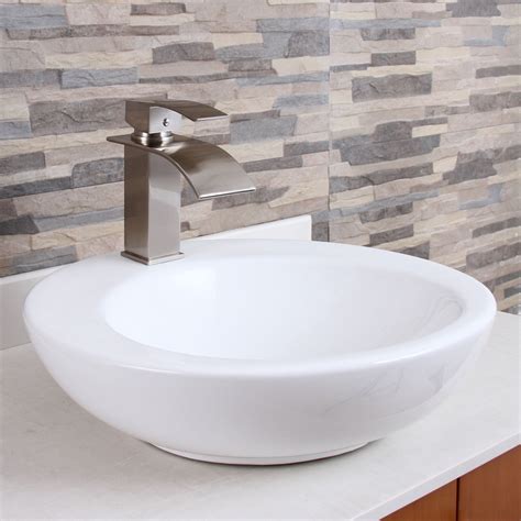 ELITE Modern Bathroom Sink Waterfall Faucet Brushed Nickel 8803BN