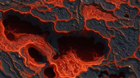 Premium Ai Image Molten Lava Texture 3d Illustration Magma Surface Render