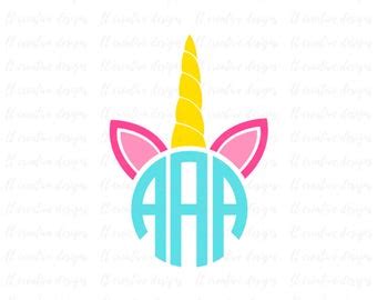 Download Unicorn Bow Monogram SVG Unicorn Monogram Svg Unicorn SVG
