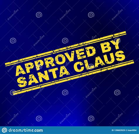 Approved By Santa Claus Grunge Stamp Seal On Gradient Background Stock