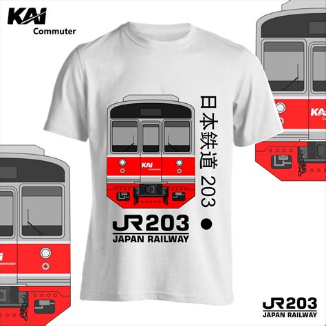 Jual Kaos Railfans Kereta Api Krl Jr203 Dewasaanak Indonesiashopee