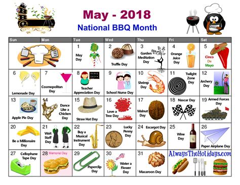 May National Day Calendar Free Printable Always The