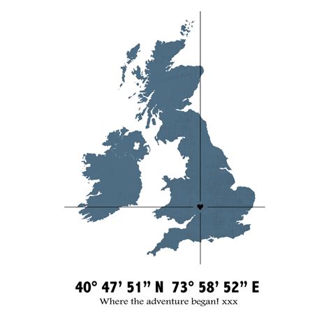 Personalised Coordinates Map Print Spin Collective
