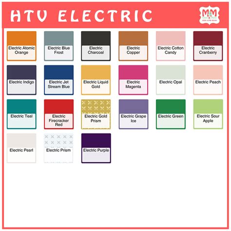 Htv Electric Colors Mandm Vinyl And More