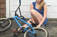 bicycle barefoot bare