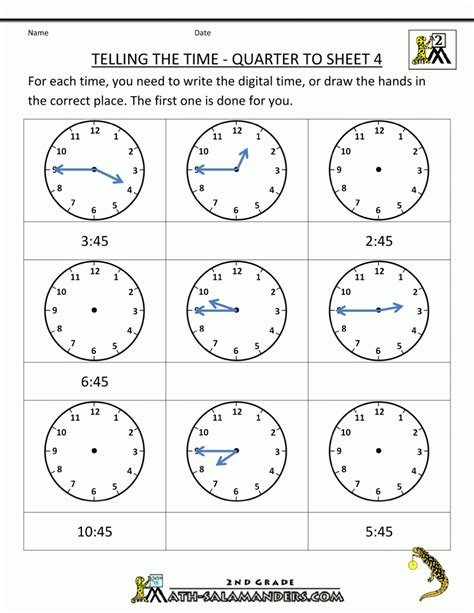 Telling Time Worksheets Grade 4 Thekidsworksheet