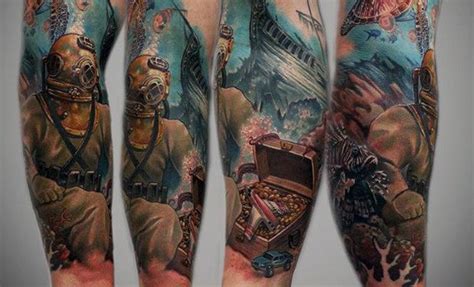 30 Shipwreck Tattoo Designs For Men Sunken Ink Ideas