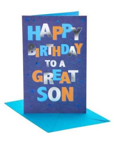 american greetings 28 birthday card for son to a great son 1 ct fry s food stores