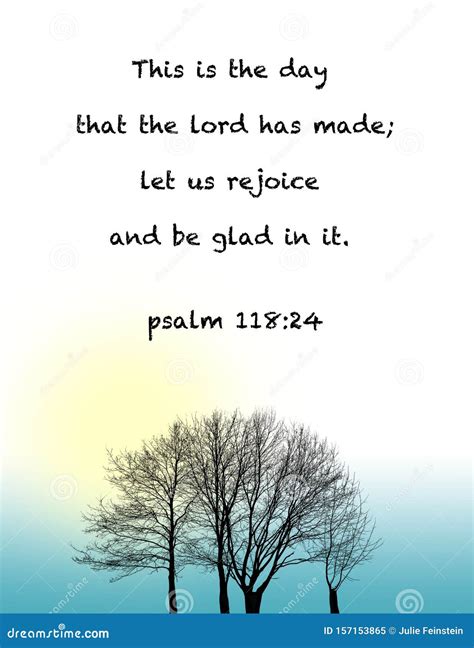 Psalm 118 Bible Quote Stock Illustration Illustration Of Rejoice