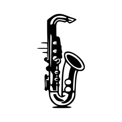 Premium Vector Saxophone Icon Black Outlines Isolated Vector Illustration