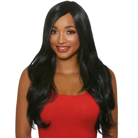 Way To Celebrate Long Black Layered Wig Female Adult Womens Halloween