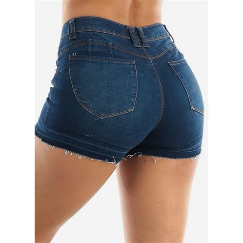Moda Xpress Womens Butt Lifting High Waisted Denim Shorts Summer