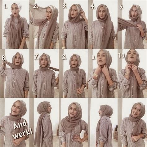 Tutorial Hijab Pashmina Simple Modern