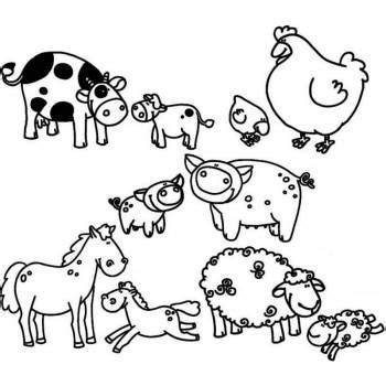 Kleurplaten dieren set cartoon aap expressie vectorillustratie. boerderijdieren kleurplaat - Google zoeken (met ...