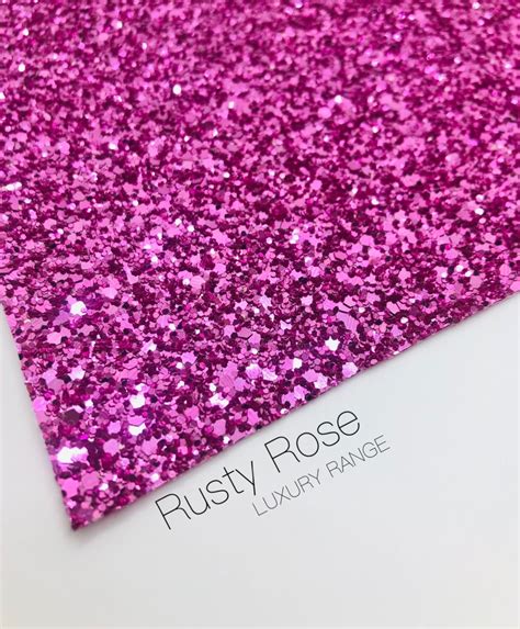 Rusty Rose Pink Luxury Chunky Glitter Fabric