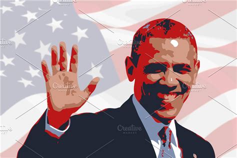 Large Poster President Barack Obama Custom Designed Illustrations