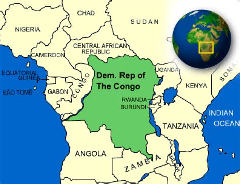 Map Of Congo Democratic Republic Of The Countryreports