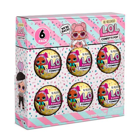 Lol Surprise Confetti Pop 6 Pack Angel 6 Re Released Dolls Each With