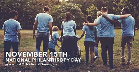 National Philanthropy Day List Of National Days