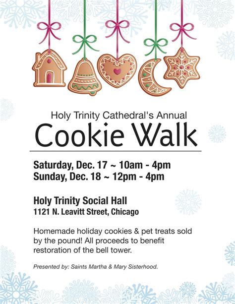 Annual Cookie Walk Save The Date Holy Trinity Cathedral