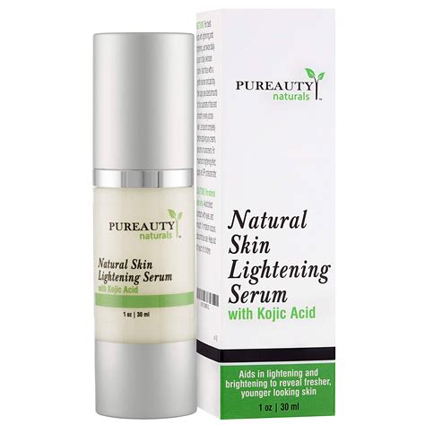 Skin Lightening Serum By Pureauty Naturals With Kojic Acid Skin