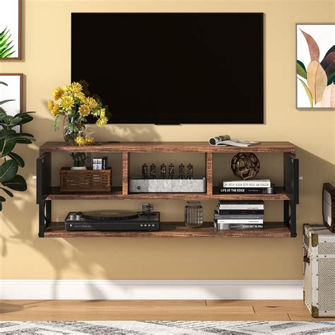 Tribesigns Floating Tv Shelf 3 Tier Wall Mounted Media Console Shelf