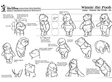 Winnie The Pooh Model Sheets Traditional Animation