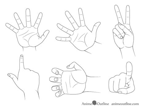 How To Draw Hand Poses Step By Step Animeoutline Wave Drawing Body