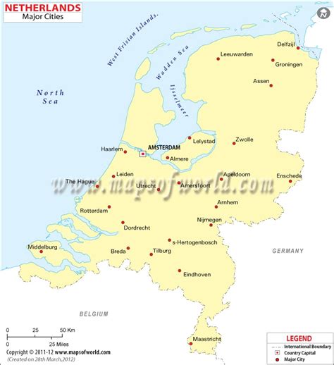 Cities In Netherlands Netherlands Map With Cities