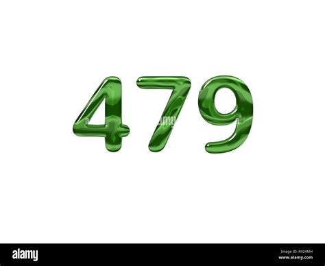 Green Number 479 Isolated White Background Stock Photo Alamy