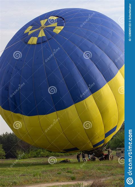 Colorful Hot Air Balloon Flying On Sky Travel And Air