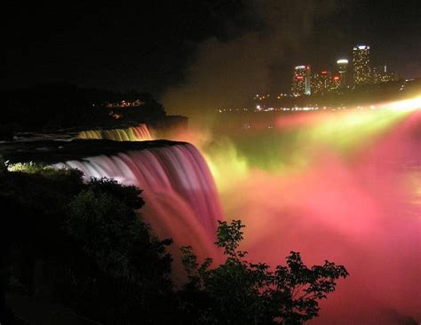 Free Download Niagara Falls At Night Colorful Amazing Niagara