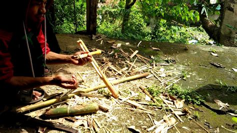 Cara membuat kerai dari bambu. cara membuat rantai dari bambu jadi unik - YouTube