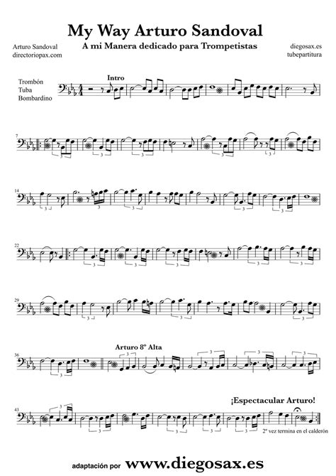 Tubescore My Way By Arturo Sandoval Sheet Music For Flute Violin