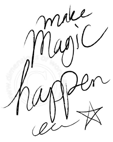 Make Magic Happen Quote Art Print Inspirational Art Quote Etsy