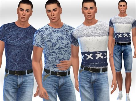 Sims 4 — Cool Men Tops By Saliwa — Cool Men Tops In 2021 Clothes