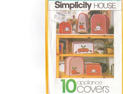 Simplicity Pattern 127 Appliance Covers With Apple Appliques For