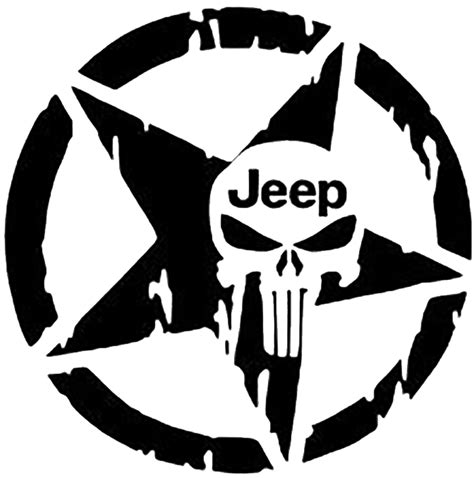 Jeep Punisher Star Decal Punisher Skull Decal Skull Decal Punisher